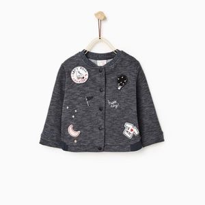 zara baby girl bomber sweater